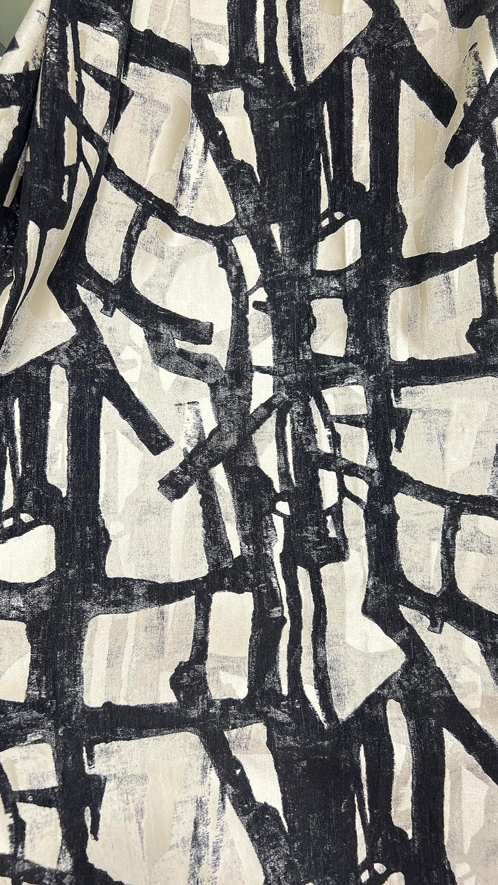 Geometric Cotton Linen Jacquard Curtains Panel