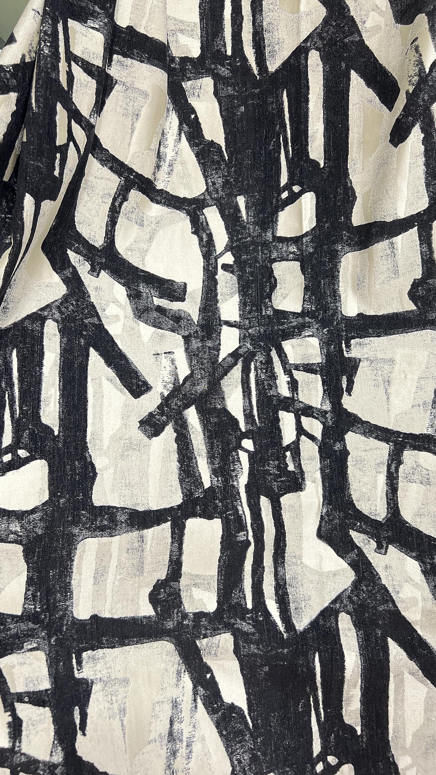 Geometric Cotton Linen Jacquard Curtains Panel
