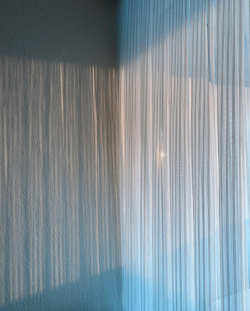 FMFUNCTEX Flax Blend Sheer Curtains
